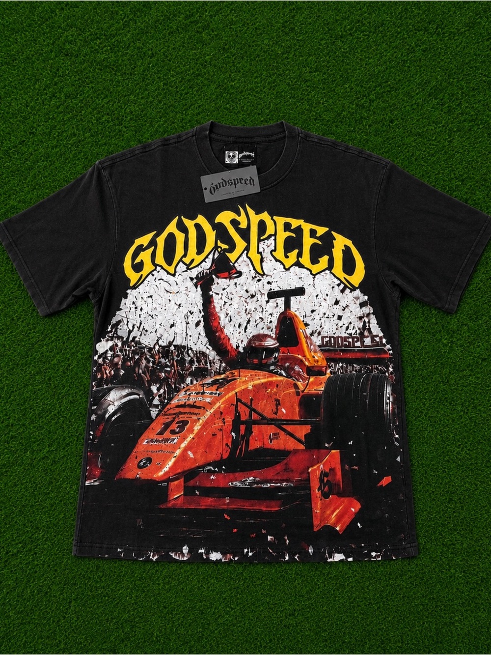 Godspeed F1 Driver Graphic Motorsport Black T-Shirt Size M